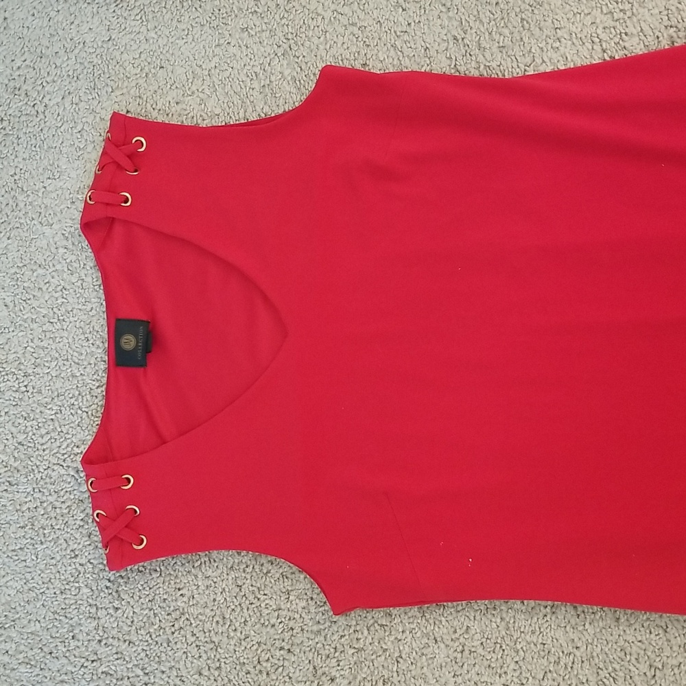 JM Collection Small Sleeveless V-Neck Sheath Summer Casual Dress